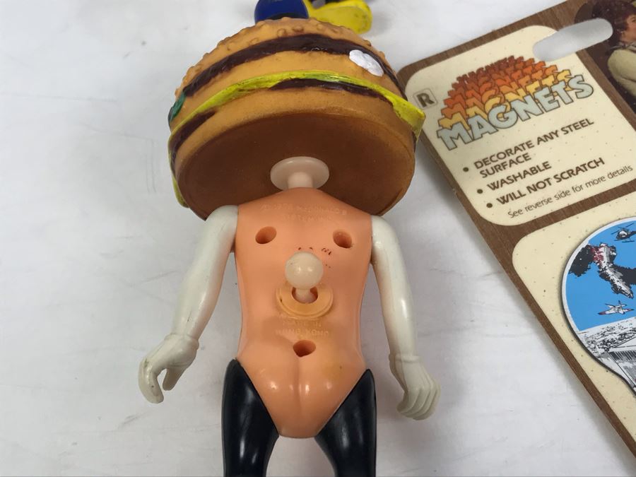 Vintage Toy Lot With Vintage 1976 McDonalds Hamburglar, Walt Disney Mickey Mouse And Donald Duck, King Kong Magnets, Nesting Dolls, Scooby Doo And Pokemon Action Figures [Photo 12]
