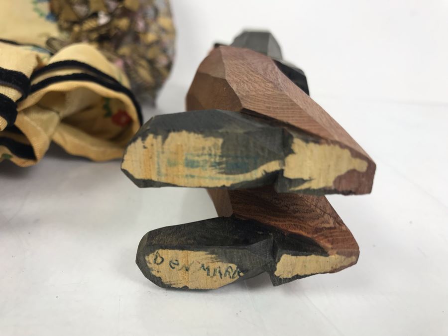 Vintage German Doll, Korean Carved Wooden Animals, Danish Carved Wooden Fisherman And Vintage Nun Doll [Photo 13]