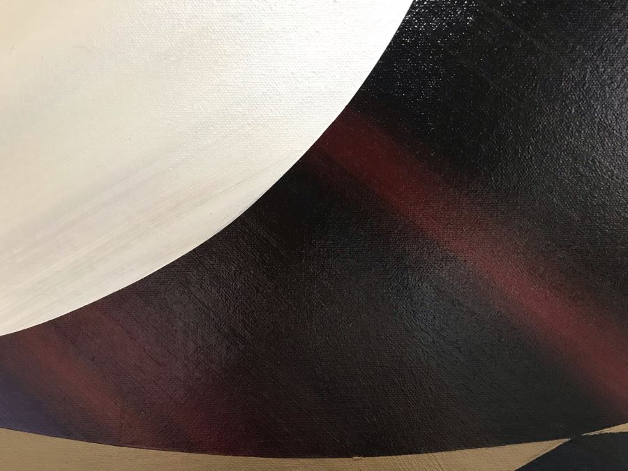 Original Modernist Abstract Painting Signed By Artist On Back 48' X 40' [Photo 5]