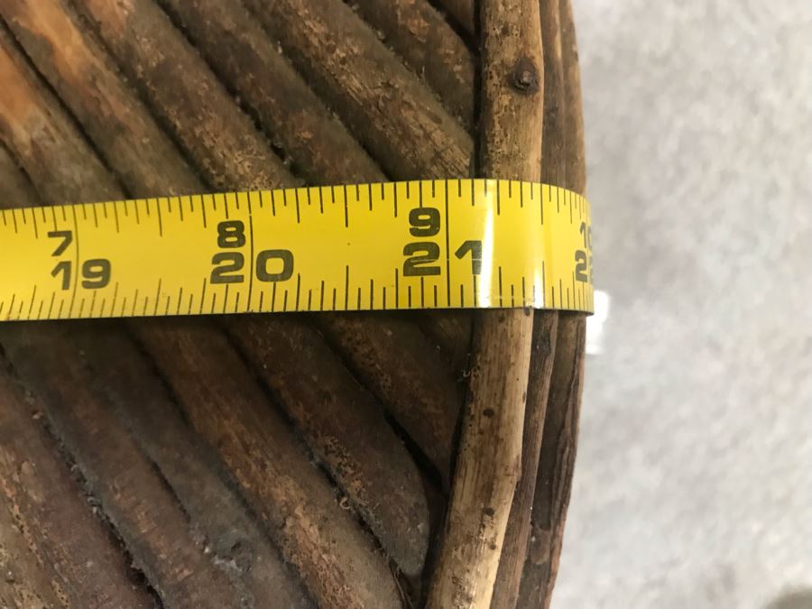 Vintage Stick Chaise Lounge Chair With Cushions (Not Shown) 65'L And Round Stick Side Table 21'R X 15.5'H From John Lloyd Wright Designed Home In Mission Hills [Photo 13]