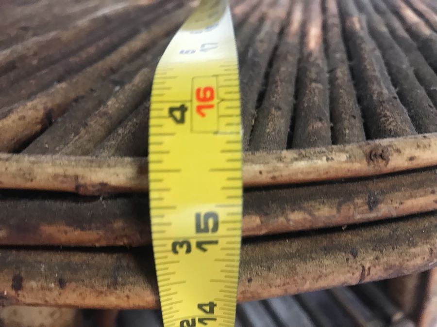 Vintage Stick Chaise Lounge Chair With Cushions (Not Shown) 65'L And Round Stick Side Table 21'R X 15.5'H From John Lloyd Wright Designed Home In Mission Hills [Photo 14]