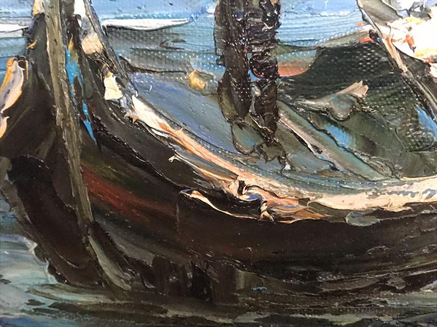 Original Signed Oil Painting Of Venentian Scene 43' X 31' [Photo 10]