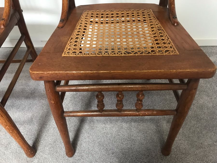 Pair Of Vintage Cane Seat Chairs From William 'Bill' H. Harris, RADM, USN (Ret.) [Photo 4]