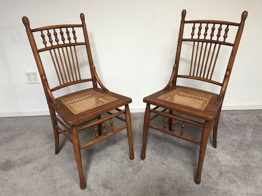 Pair Of Vintage Cane Seat Chairs From William 'Bill' H. Harris, RADM, USN (Ret.) [Photo 9]