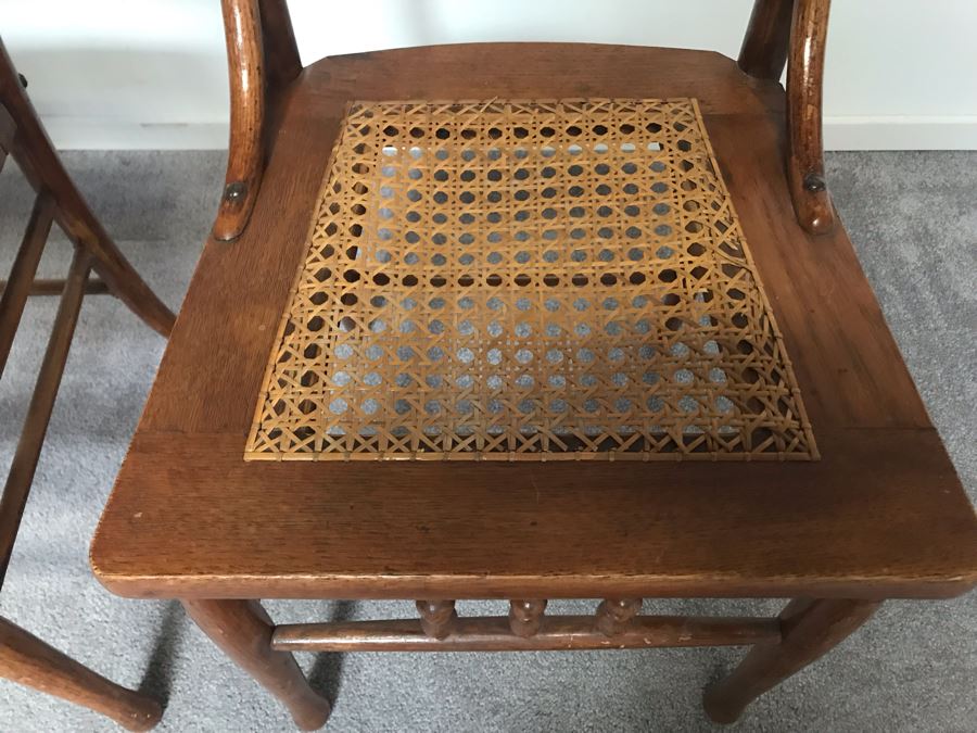 Pair Of Vintage Cane Seat Chairs From William 'Bill' H. Harris, RADM, USN (Ret.) [Photo 3]