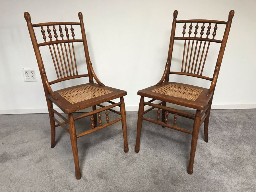 Pair Of Vintage Cane Seat Chairs From William 'Bill' H. Harris, RADM, USN (Ret.) [Photo 8]