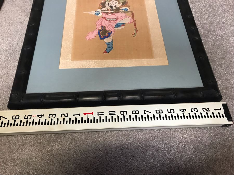 Pair Of Original Chinese Paintings Of Warrior Sung Dynasty And Lady Of The Court Ching Dynasty 18' X 22' [Photo 18]