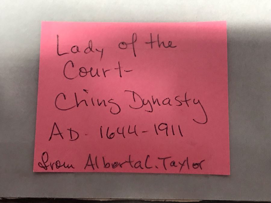 Pair Of Original Chinese Paintings Of Warrior Sung Dynasty And Lady Of The Court Ching Dynasty 18' X 22' [Photo 14]