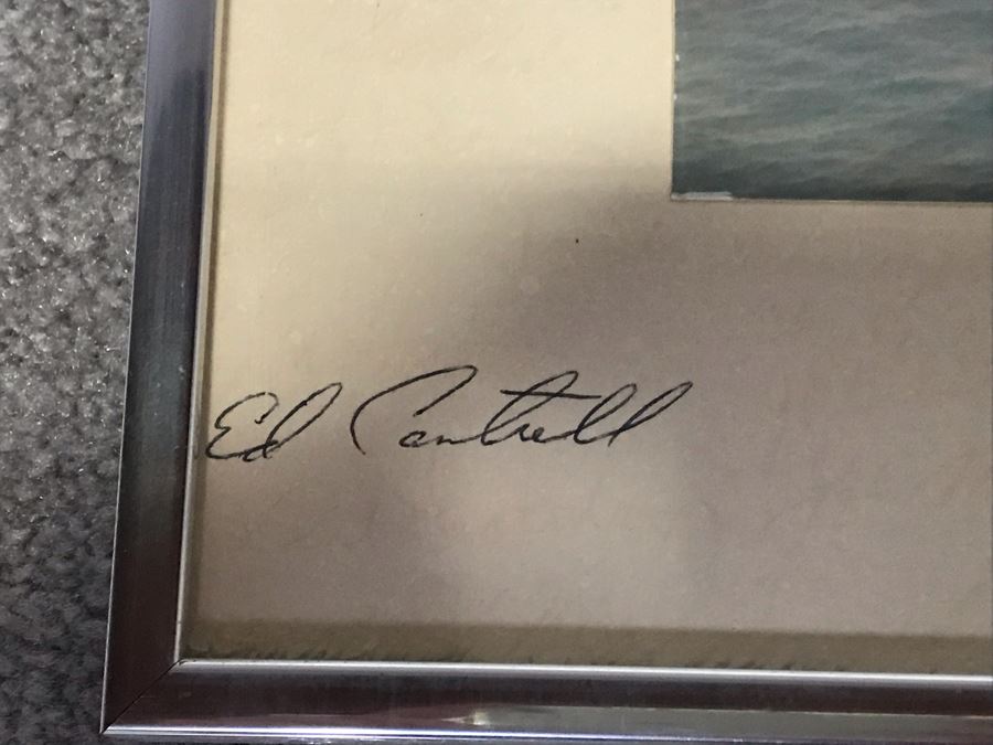 Framed Signed Large Photograph Of USS Coral Sea (CVA-43) 24' X 20' Presented To RADM W. H. Harris [Photo 7]