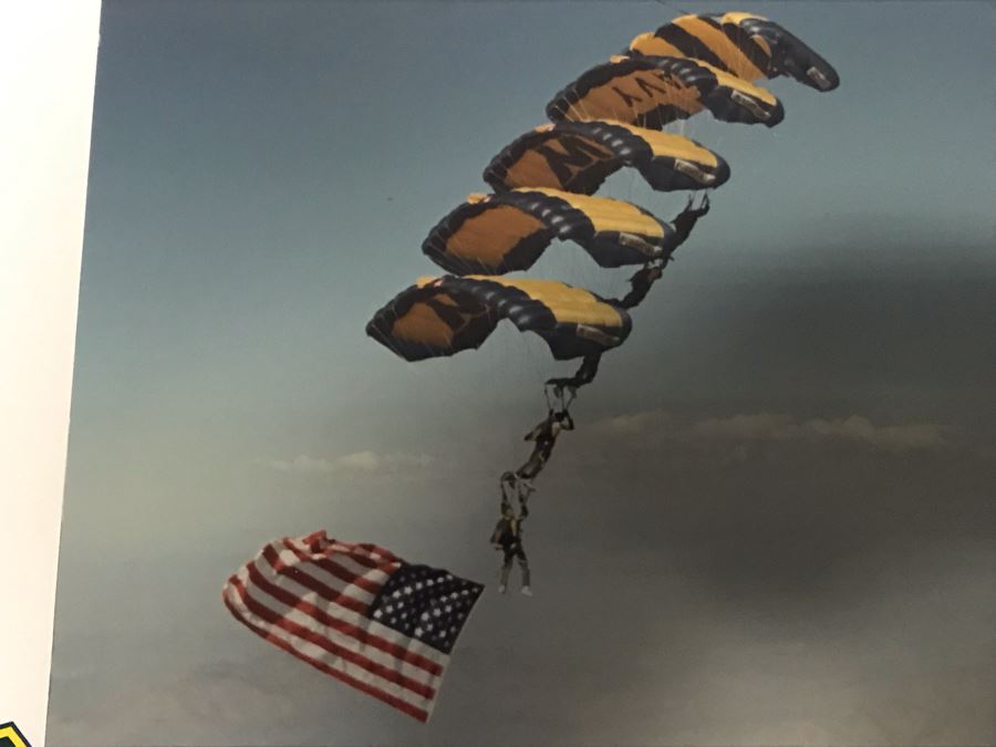Signed United States Navy Parachute Team (West) Leap Frogs Photograph Personalized To RADM William H. Harris 17' X 21' [Photo 3]