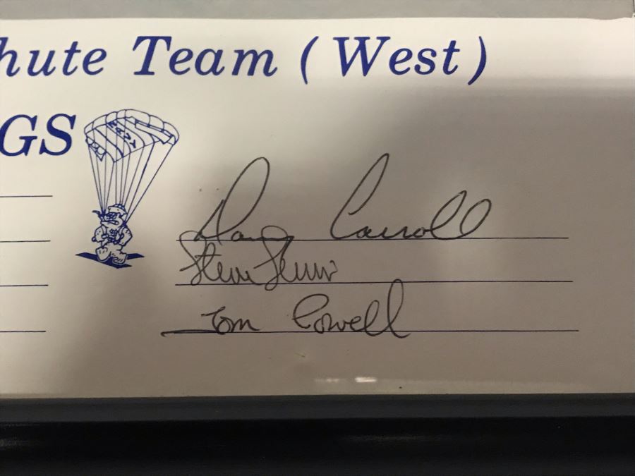 Signed United States Navy Parachute Team (West) Leap Frogs Photograph Personalized To RADM William H. Harris 17' X 21' [Photo 8]