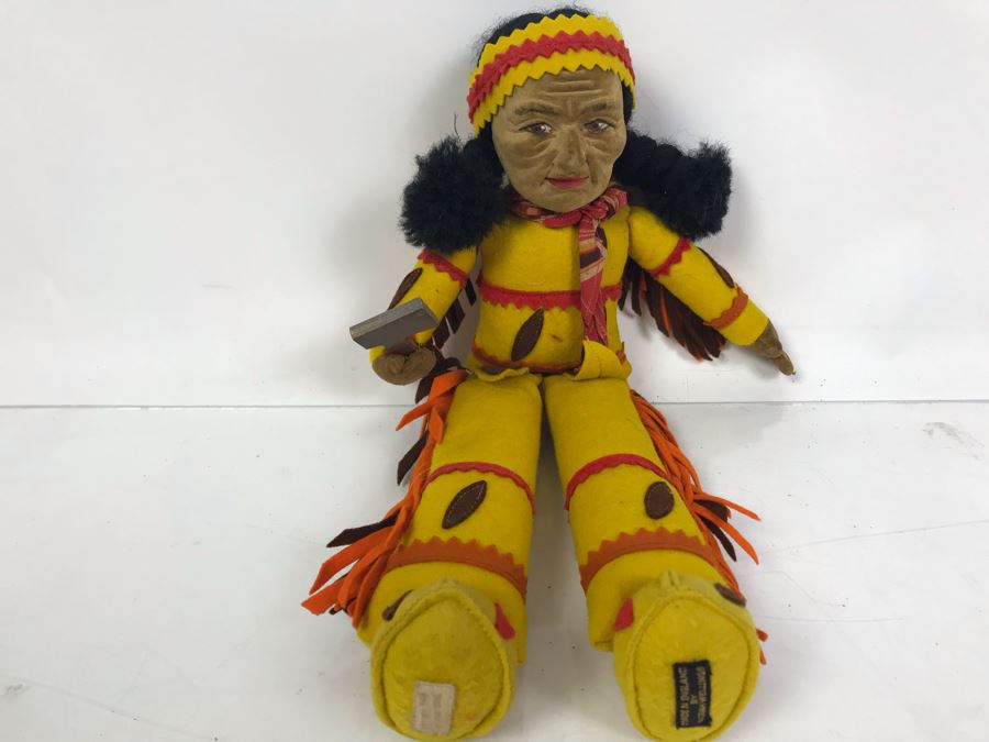 Custom Handmade Native American Indian Cloth Doll By Norah Wellings Made In England 12' [Photo 7]