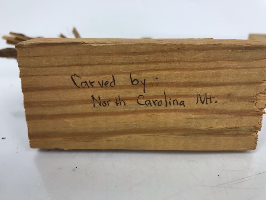Pair Of Carved Wooden Folk Art Animals Made By North Carolina Moutain People [Photo 7]