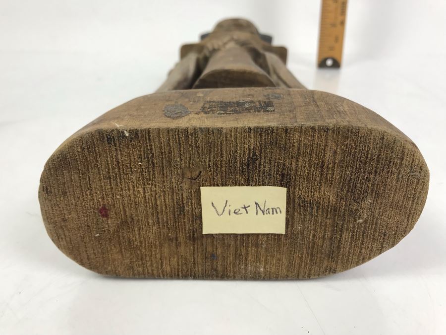 Carved Wooden Figurine Statue Of Woman Made In Vietnam 17'H [Photo 9]