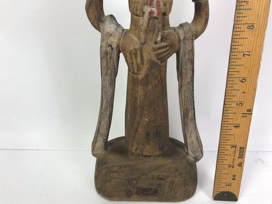 Carved Wooden Figurine Statue Of Woman Made In Vietnam 17'H [Photo 5]