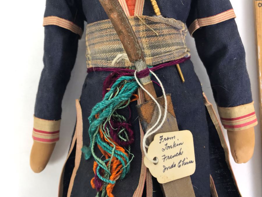 Vintage Doll From Tonkin French Indo China 15'H [Photo 5]