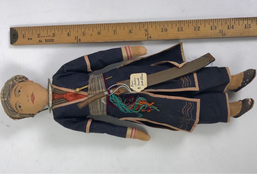 Vintage Doll From Tonkin French Indo China 15'H [Photo 2]