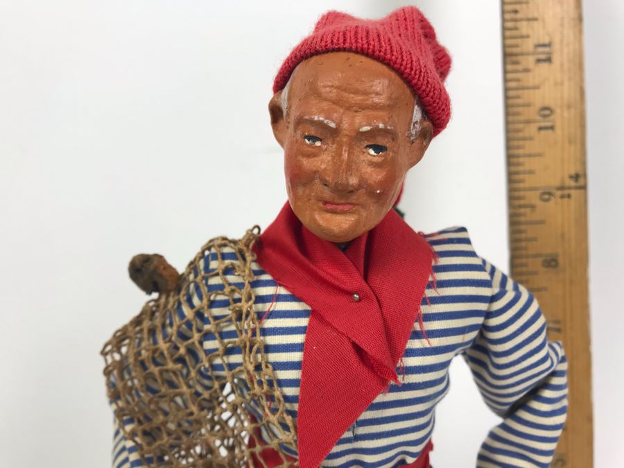 Vintage Fisherman Doll Made In France 11'H [Photo 2]
