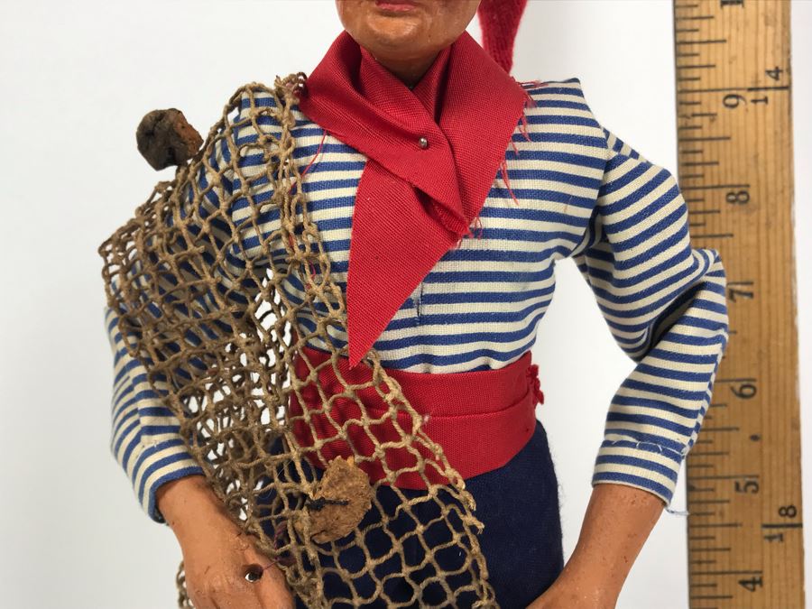Vintage Fisherman Doll Made In France 11'H [Photo 4]