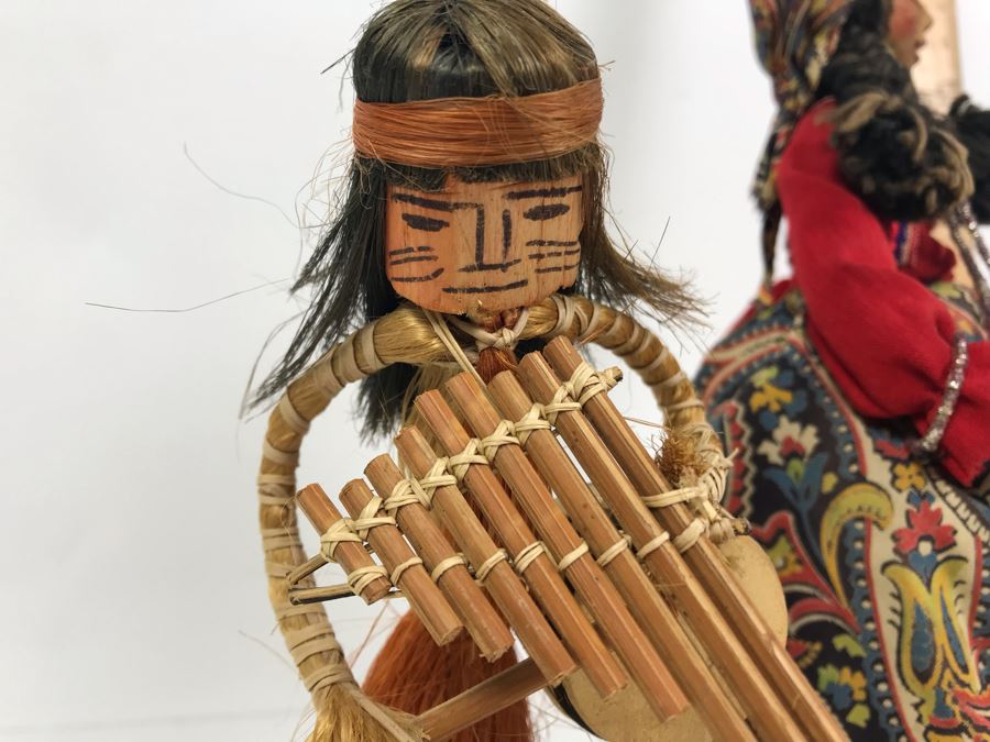Vintage Signed Gipsy Carved Wooden Doll From Artist Carolyn John, Vintage Wooden Doll From The Amazon And Hand Painted Figurine From India [Photo 17]