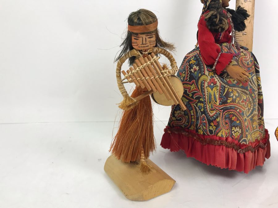 Vintage Signed Gipsy Carved Wooden Doll From Artist Carolyn John, Vintage Wooden Doll From The Amazon And Hand Painted Figurine From India [Photo 16]
