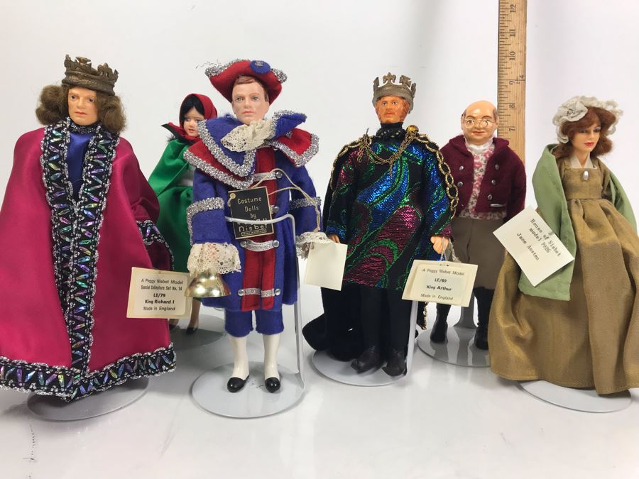 Collection Of (6) Peggy Nisbet Collectors Costume Dolls Made In England - See Photos [Photo 2]