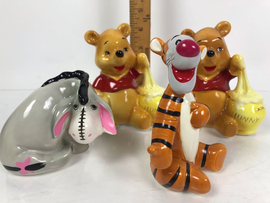 (4) Walt Disney Winnie The Pooh Tigger Eeyore Painted Figurines Japan Some With Original Disneyland Price Tags [Photo 5]