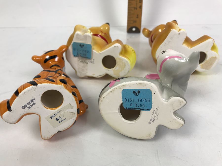 (4) Walt Disney Winnie The Pooh Tigger Eeyore Painted Figurines Japan Some With Original Disneyland Price Tags [Photo 10]