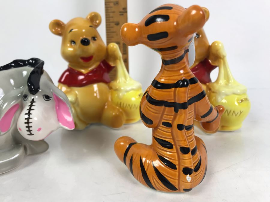 (4) Walt Disney Winnie The Pooh Tigger Eeyore Painted Figurines Japan Some With Original Disneyland Price Tags [Photo 6]