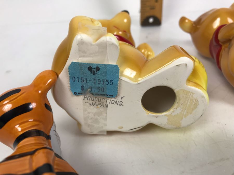 (4) Walt Disney Winnie The Pooh Tigger Eeyore Painted Figurines Japan Some With Original Disneyland Price Tags [Photo 13]