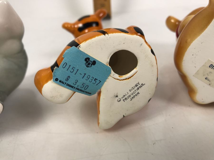(3) Walt Disney Winnie The Pooh Tigger Eeyore Painted Figurines Japan Some With Original Disneyland Price Tags [Photo 6]