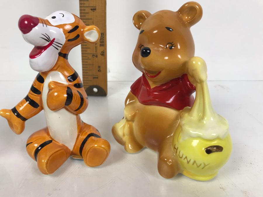 (3) Walt Disney Winnie The Pooh Tigger Eeyore Painted Figurines Japan Some With Original Disneyland Price Tags [Photo 3]
