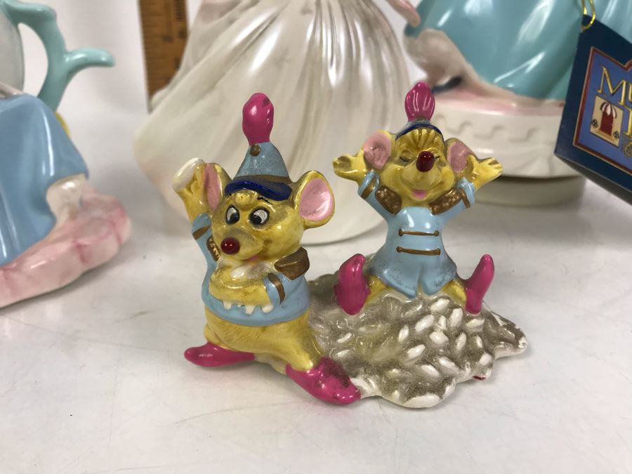 (4) Hand Painted Cinderella Schmid Walt Disney Figurines - One Is A Music Box [Photo 10]