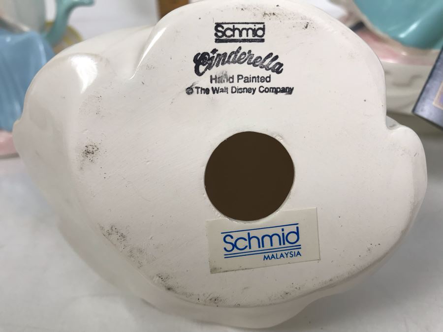 (4) Hand Painted Cinderella Schmid Walt Disney Figurines - One Is A Music Box [Photo 7]