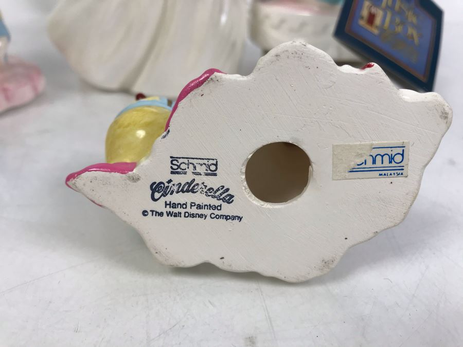 (4) Hand Painted Cinderella Schmid Walt Disney Figurines - One Is A Music Box [Photo 11]