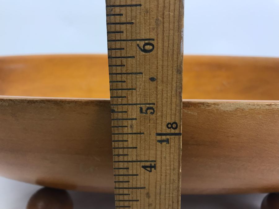 Large Footed Wooden Bowl 21'W X 11'W X 5'H [Photo 10]