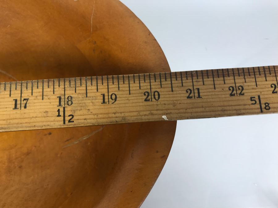 Large Footed Wooden Bowl 21'W X 11'W X 5'H [Photo 8]
