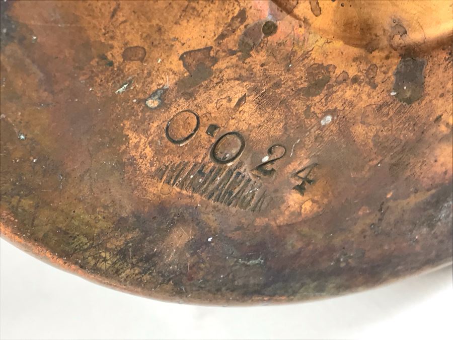 Vintage Woven Basket And Hammered Copper And Brass Vessel 12'H [Photo 11]