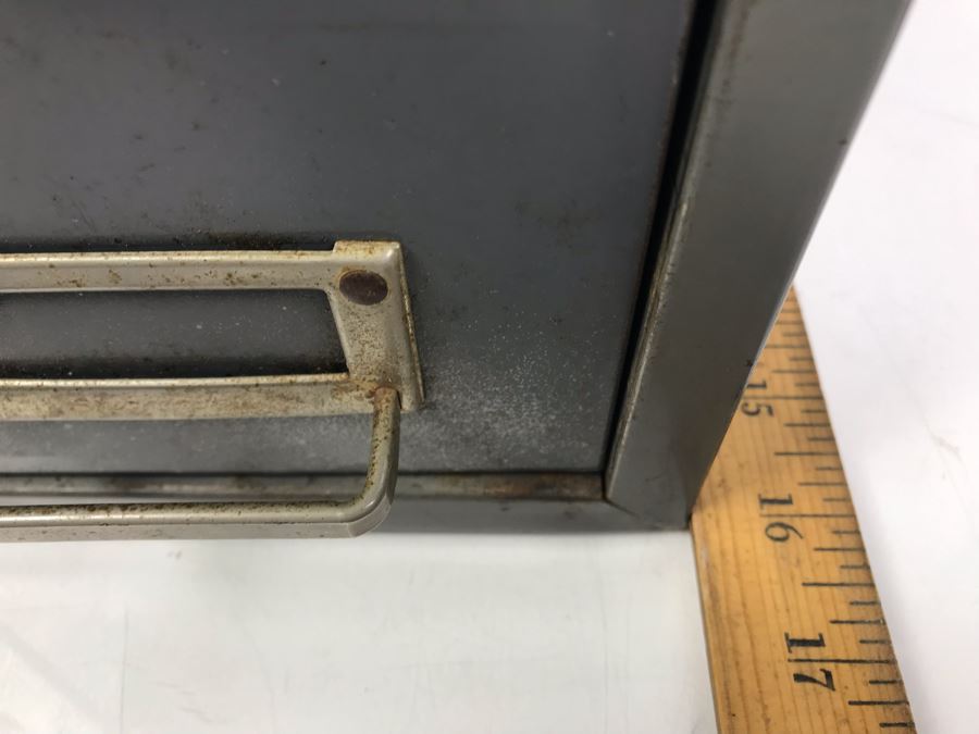 (4) Long Steelmaster Card Catalog Filing Cabinets Filled With Cards Cataloging Science Fiction Authors And Their Books Catalog - See Photos [Photo 4]