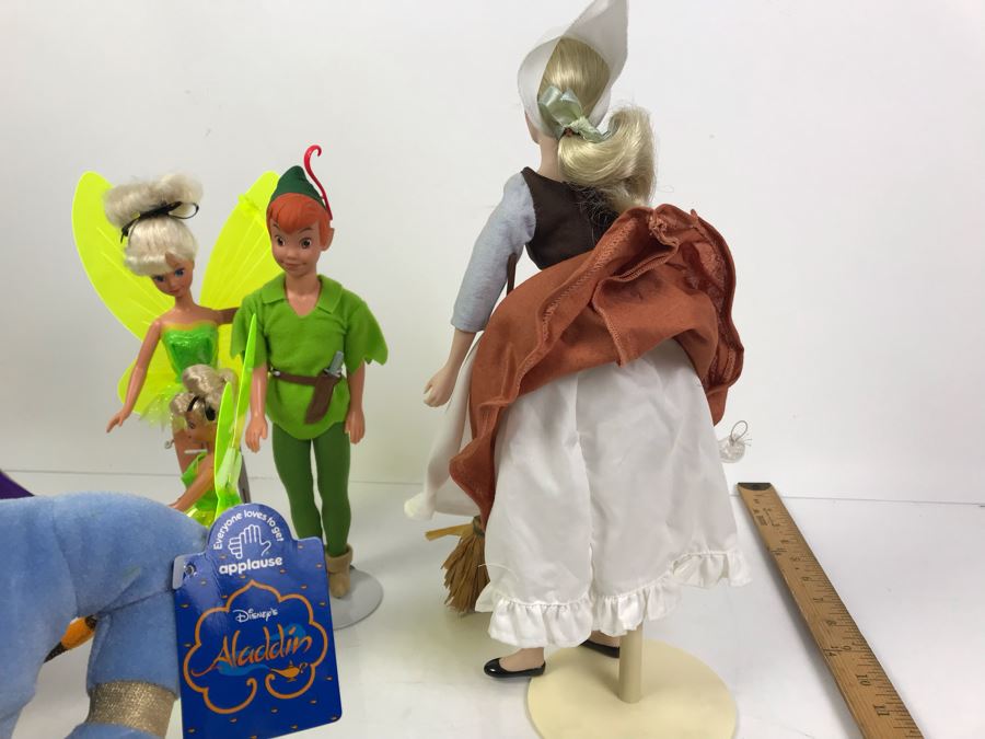 Collection Of Walt Disney Dolls From Aladdin, Cinderella, Peter Pan [Photo 13]