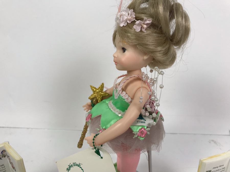 Vintage 1988 Robin Woods Tinkerbell Favorite Friends Of Fantasy Doll With $50 Disneyland Price Tag And (4) Vintage Schmid Disneyland Electronic Music Boxes: Cinderella, Snow White, Sleeping Beauty, The Little Mermaid [Photo 12]