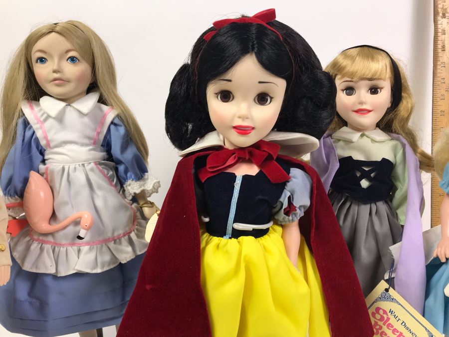 Various Vintage Dolls Including Walt Disney's Cinderella, Snow White, Sleeping Beauty, Alice In Wonderland Designed By Faith Wick For R. Dakin (Some With Original Disneyland Price Tags) [Photo 3]