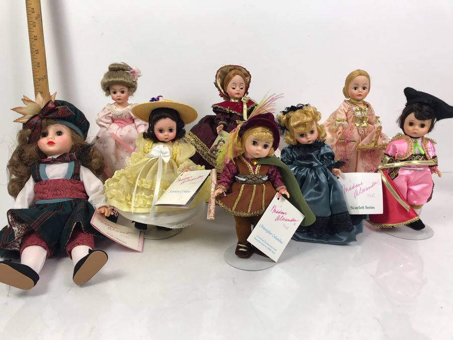 (8) Vintage Madame Alexander Dolls: Christopher Columbus, Scarlett Series, Portrettes, International Collection, Doll Classics [Photo 1]