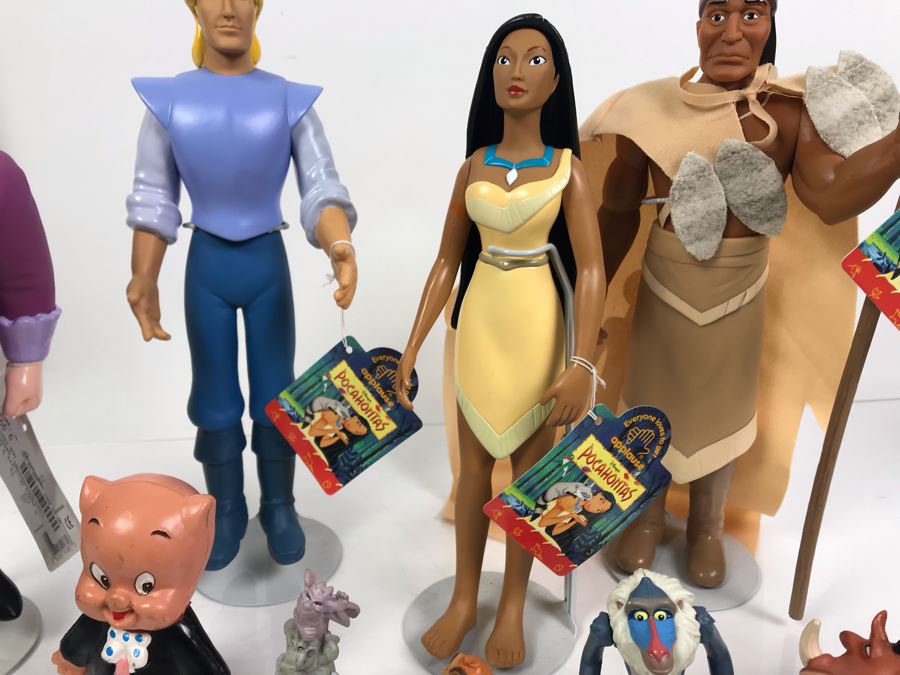 Various Disney Dolls Including Pocahontas Some With Original Tags And Vintage Warner Bros Porky Pig Doll [Photo 13]