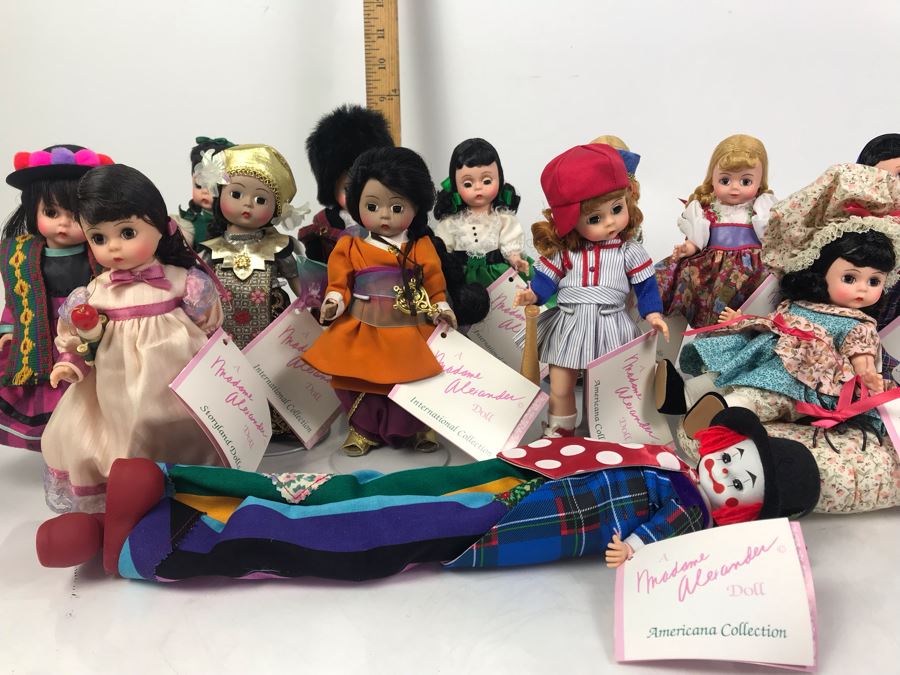 (13) Vintage Madame Alexander Dolls: Americana Collection, Storyland Dolls, International Collection, Scarlett Series