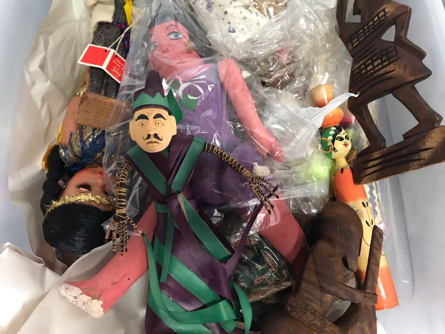 MEGA Vintage Doll Lot With House Of Nisbet H.R.H. Pricess of Wales Doll, International Dolls, Pillsbury Doughboy Doll And Tons More - 8 Tubs Filled! - See Photos [Photo 16]