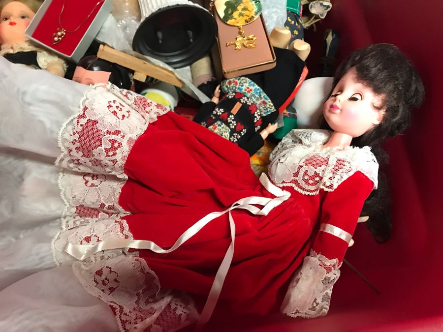 MEGA Vintage Doll Lot With 30' Mattel Marie Osmond Doll, Native American Barbie Doll, International Dolls, Disney Dolls And Tons More - 6 Large Tubs Filled! - See Photos [Photo 22]