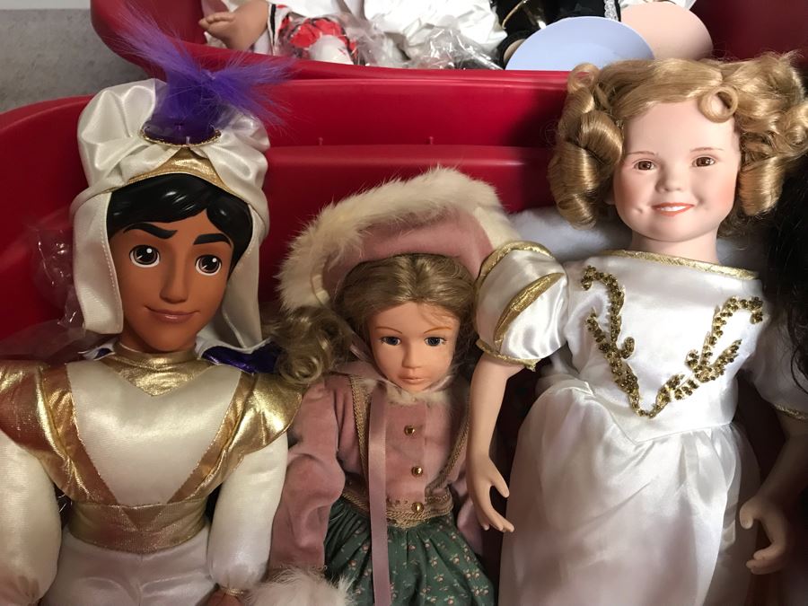 MEGA Vintage Doll Lot With 30' Mattel Marie Osmond Doll, Native American Barbie Doll, International Dolls, Disney Dolls And Tons More - 6 Large Tubs Filled! - See Photos [Photo 14]