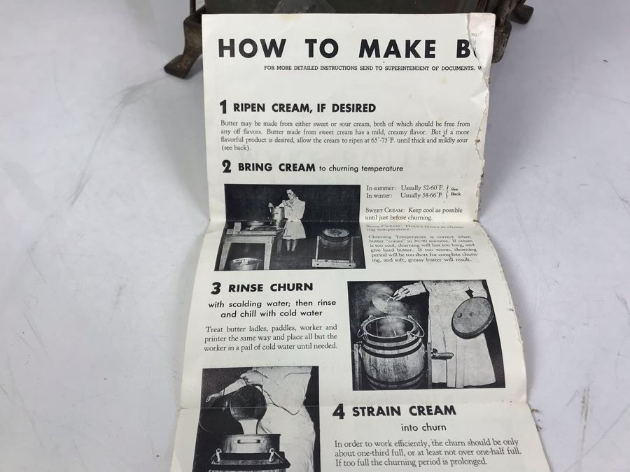 Vintage Dazey Churn & Mfg Co Industrial Mechanical Hand Crank Butter Churn St. Louis, MO 25'H [Photo 16]