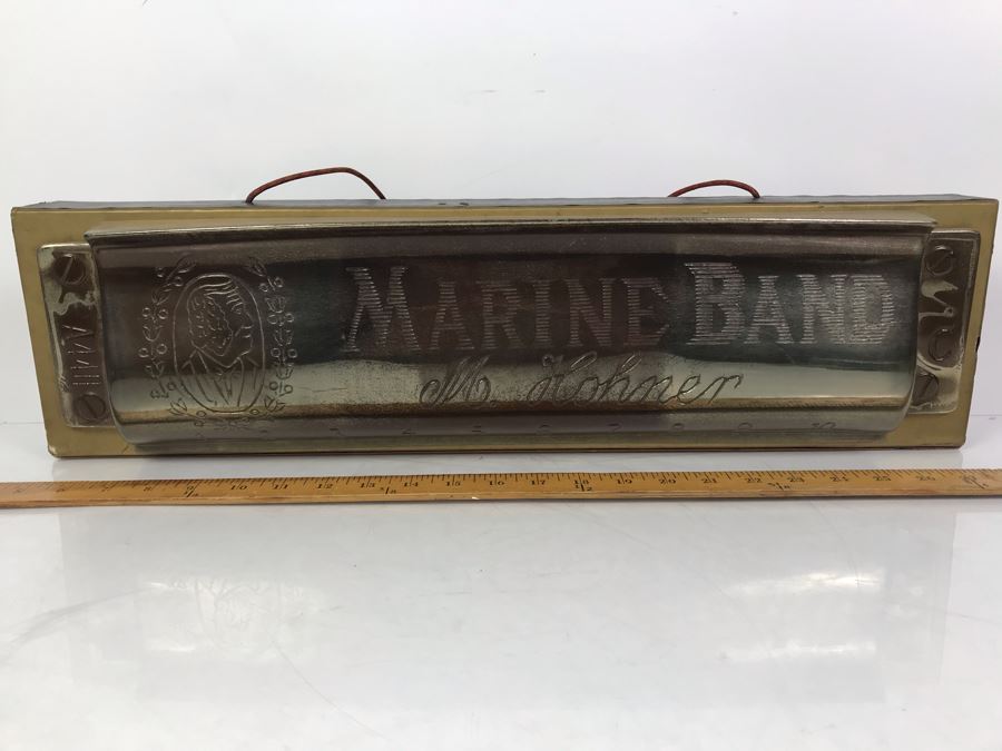 Rare LARGE 24'L Vintage M. Hohner Harmonica Marine Band Store Display Advertising [Photo 8]